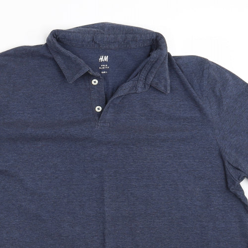 H&M Mens Blue    Polo Size L