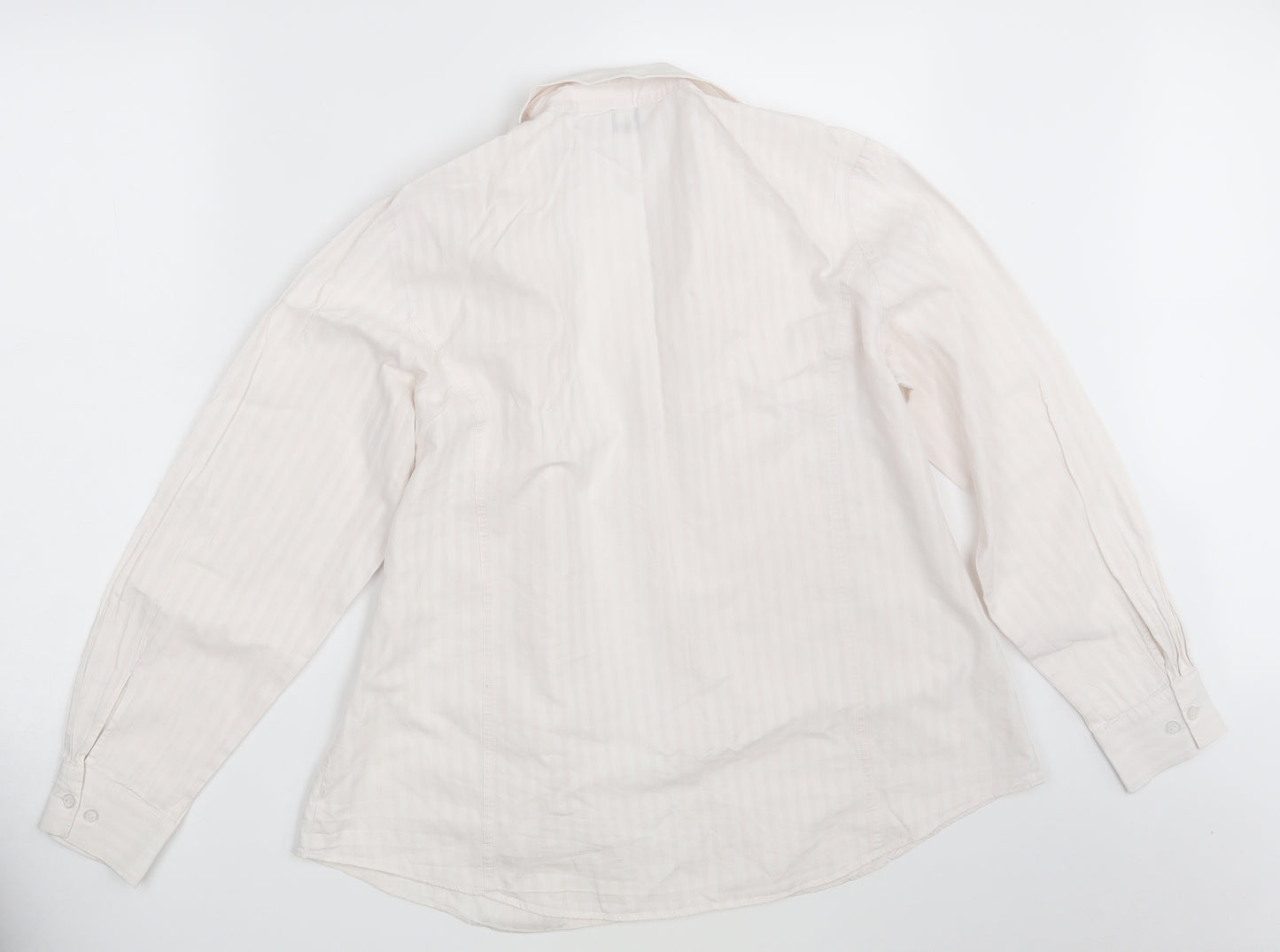 Double TWO Womens Pink Striped  Basic Button-Up Size 16