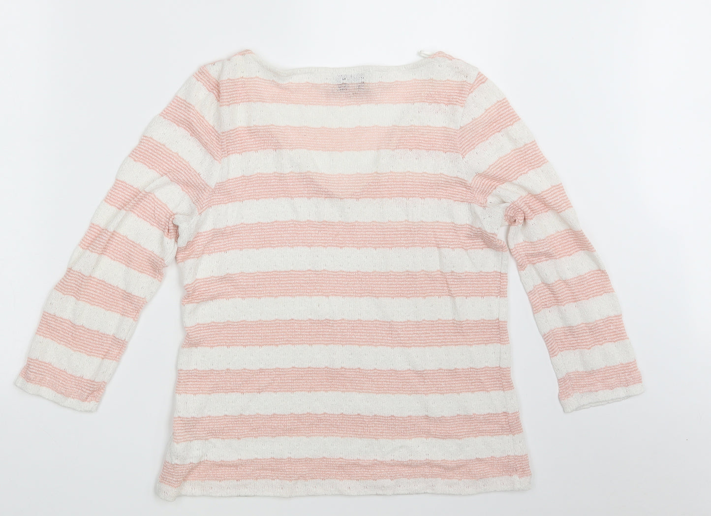 NEXT Womens Pink Striped  Pullover Sweatshirt Size 12
