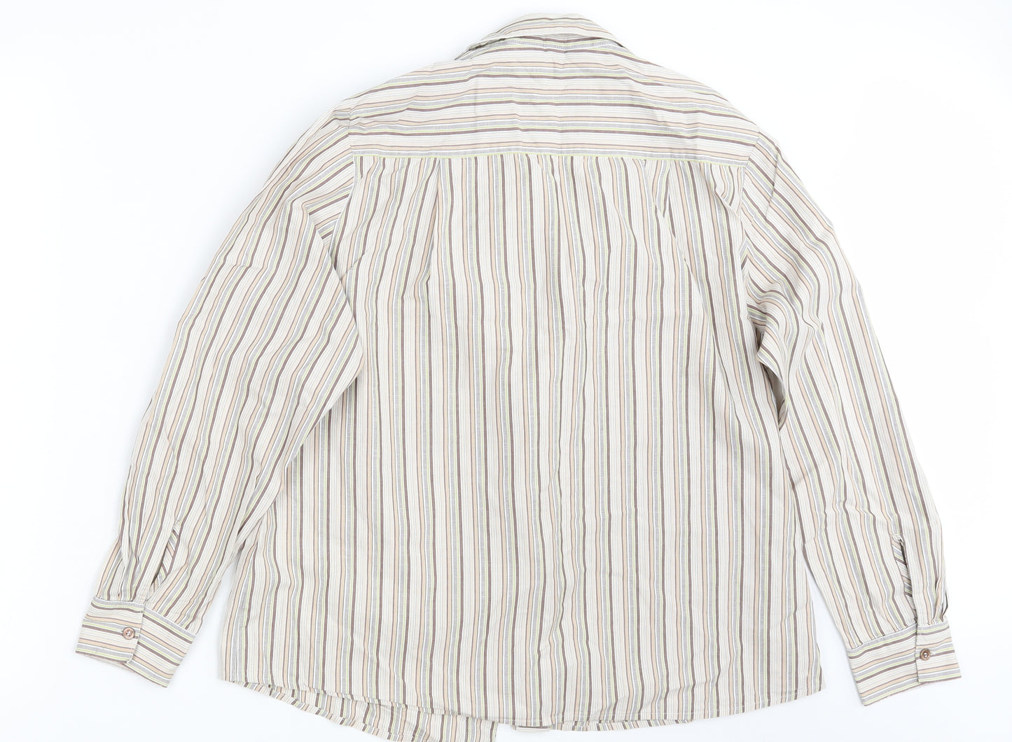 Double TWO Womens Multicoloured Striped  Basic Button-Up Size 16