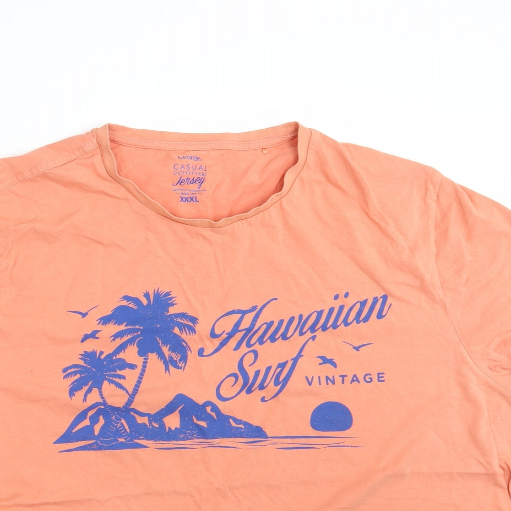 George Mens Orange    T-Shirt Size 3XL