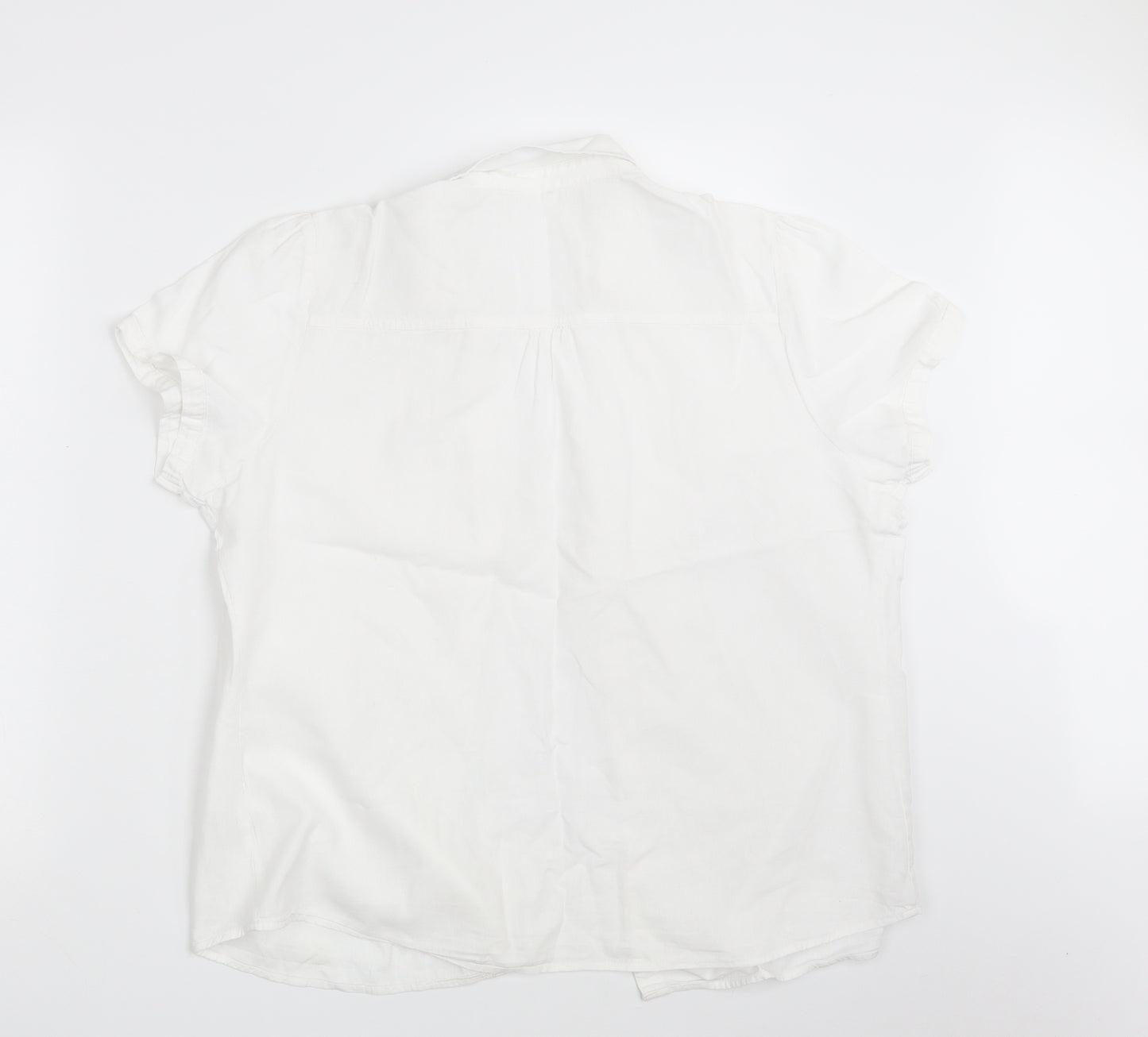 M&S Womens White   Basic Button-Up Size 16