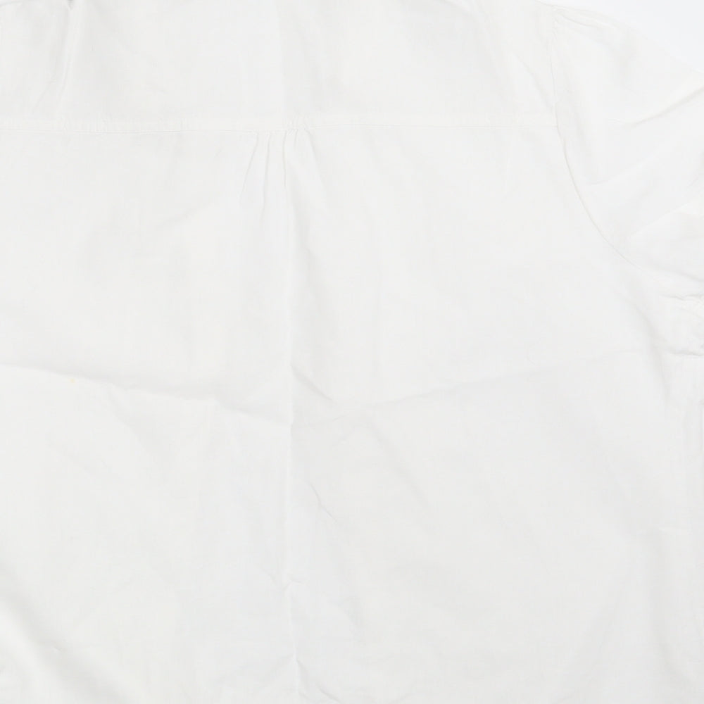 M&S Womens White   Basic Button-Up Size 16