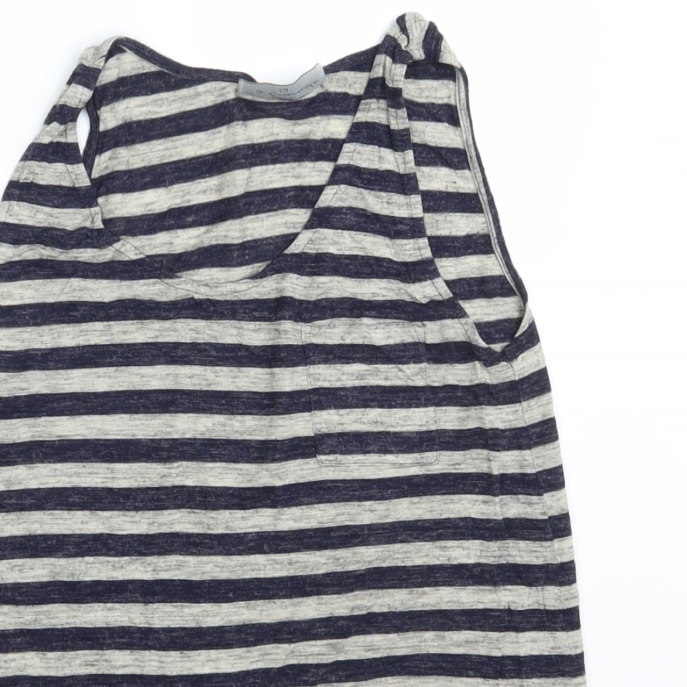 NEXT Womens Blue Striped  Basic Tank Size 12