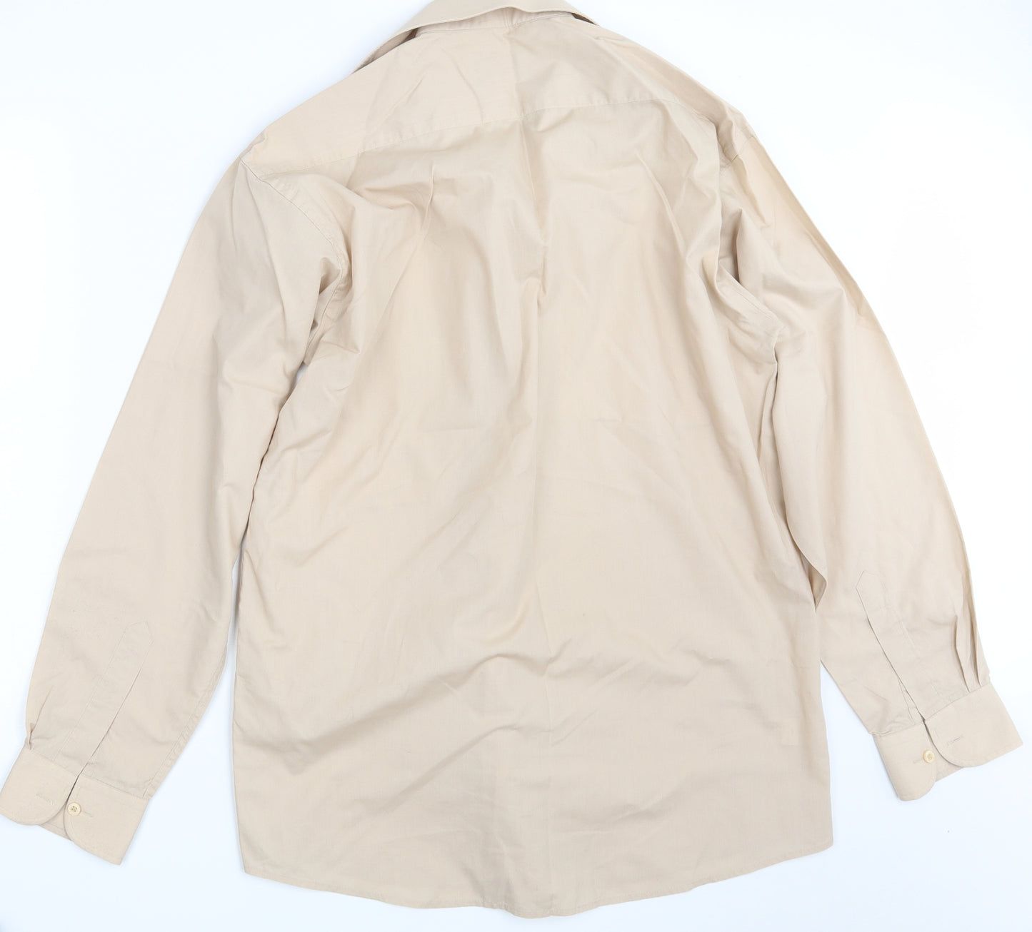 Pierre Cardin Mens Beige    Button-Up Size 16