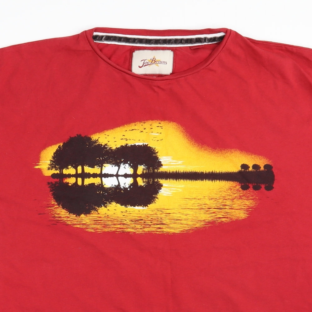Joe Browns Mens Red    T-Shirt Size 3XL