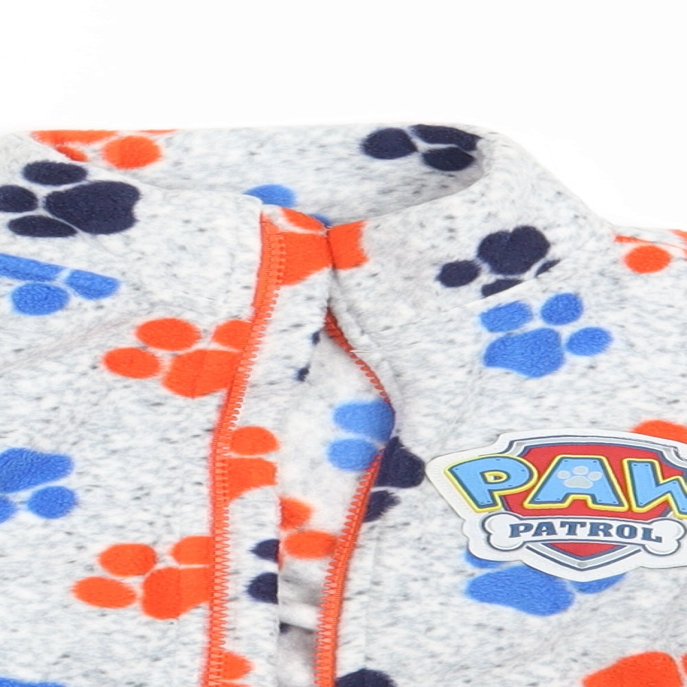 F&F Girls Grey Animal Print  Full Zip Jumper Size 3-4 Years  - Paw Patrol