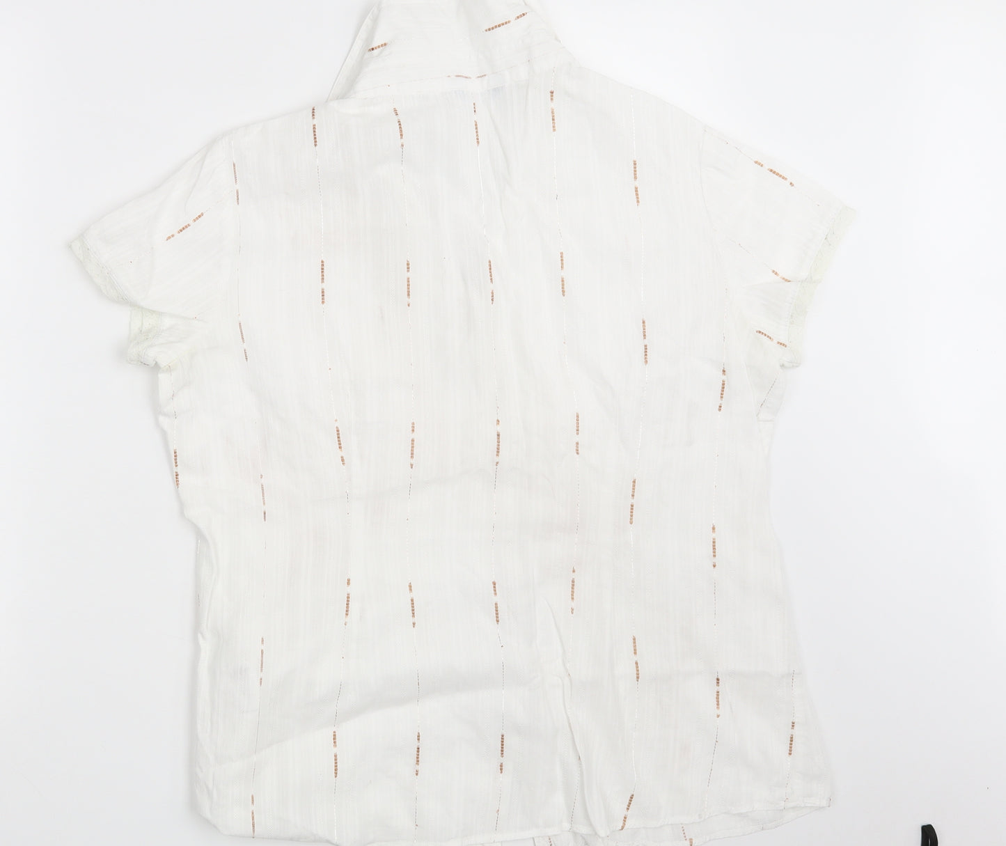 Per Una Womens White Striped  Basic Button-Up Size 16