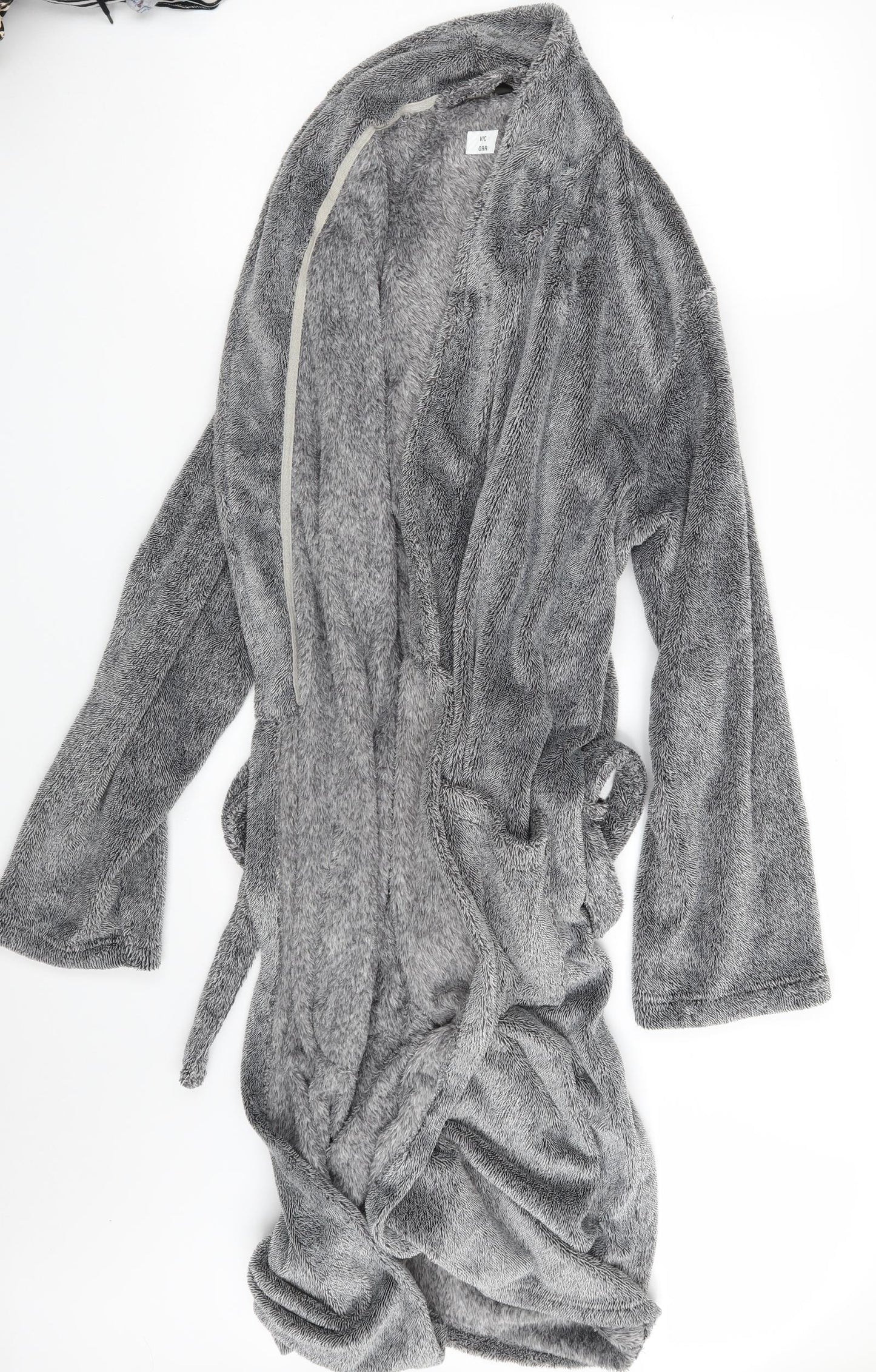 M&S Mens Grey Solid   Robe Size M