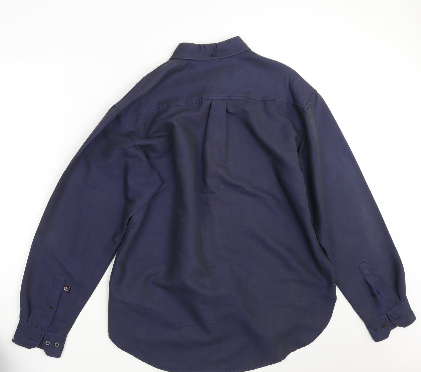 Tinderfell Mens Blue  Rayon  Button-Up Size M