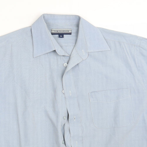Tom Hanson Mens Blue Striped   Button-Up Size M