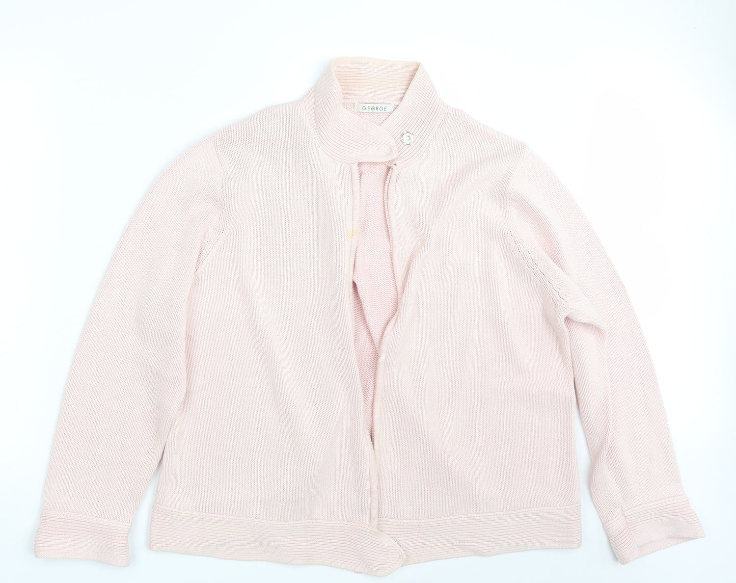 George Womens Pink  Knit Full Zip Jumper Size 22