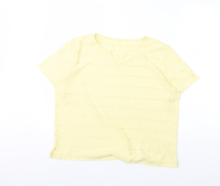 BM Womens Yellow Basic Blouse Size M