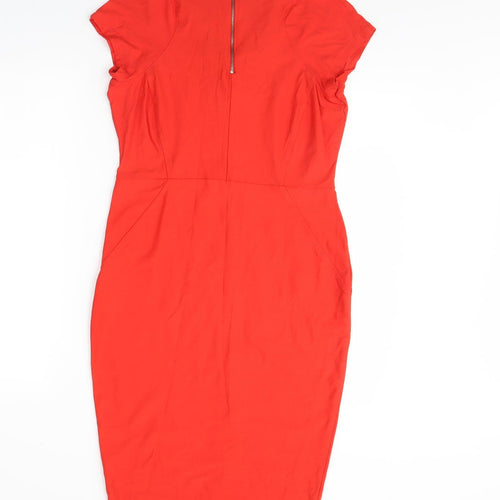 F&F Womens Red   Pencil Dress  Size 14