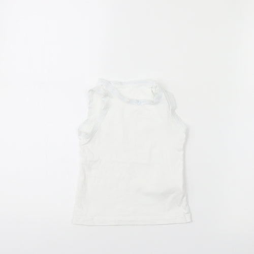 NEXT Girls White   Basic Tank Size 3 Years  - Vest
