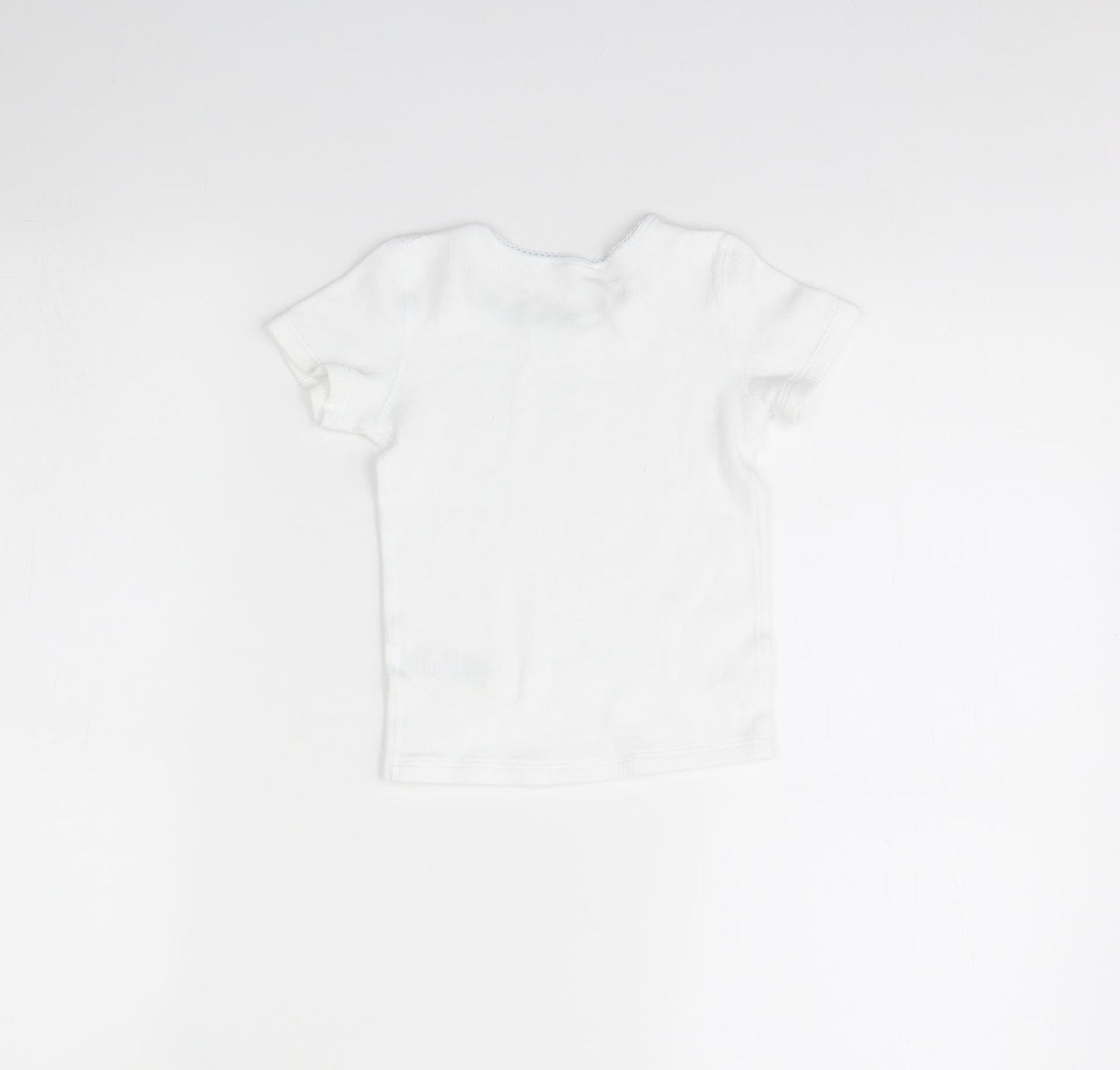 M&S Girls White   Basic T-Shirt Size 3 Years