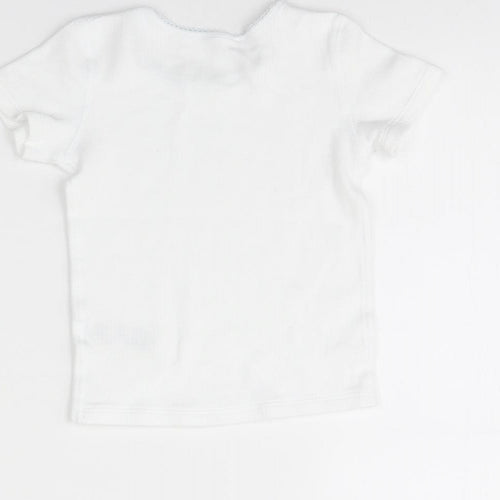 M&S Girls White   Basic T-Shirt Size 3 Years