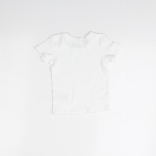 M&S Girls White   Basic T-Shirt Size 3 Years