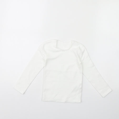 M&S Girls White   Basic T-Shirt Size 3 Years