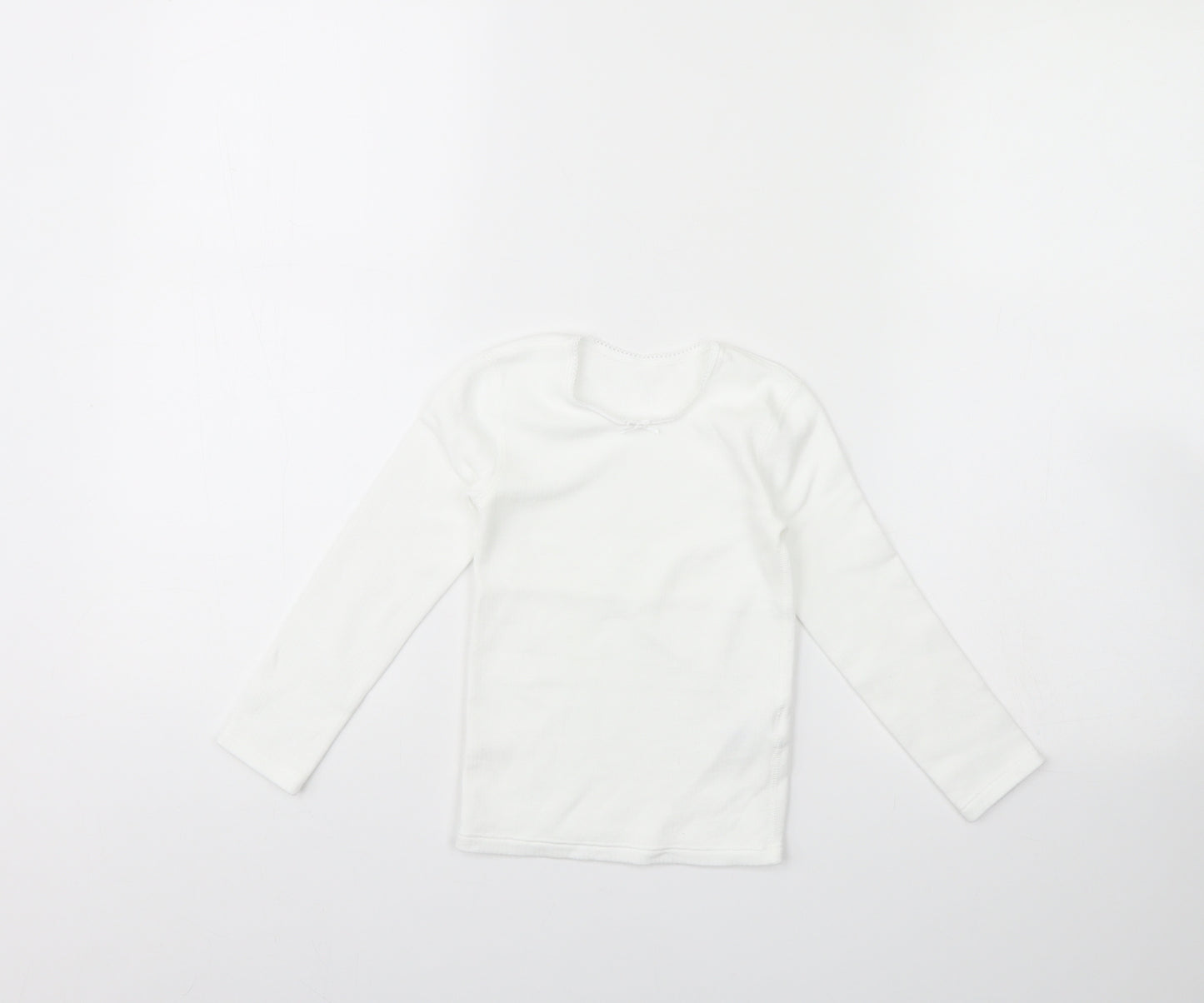 M&S Girls White   Basic T-Shirt Size 3 Years
