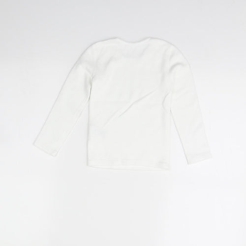 M&S Girls White   Basic T-Shirt Size 3 Years