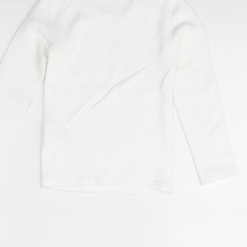 M&S Girls White   Basic T-Shirt Size 3 Years