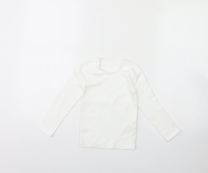 m&s Girls White   Basic T-Shirt Size 3 Years