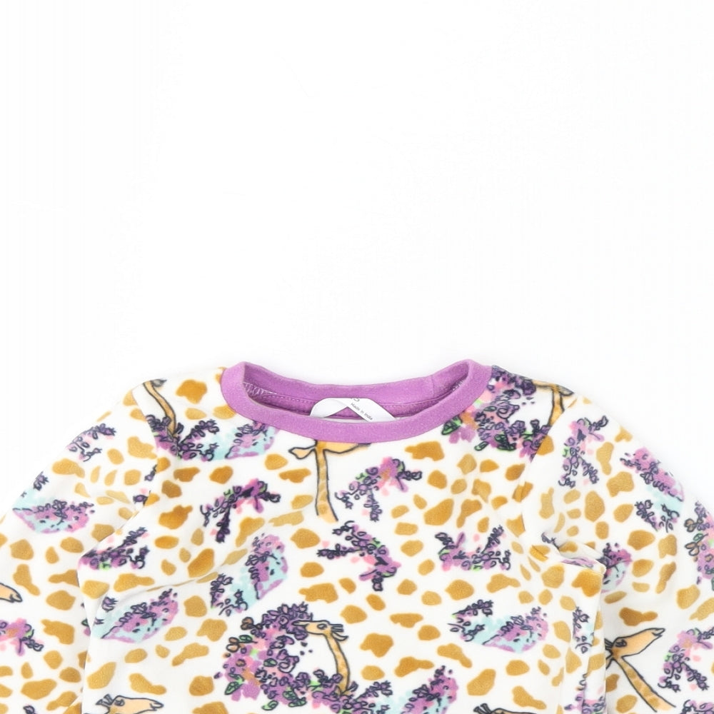 M&S Girls White Animal Print  Cami Pyjama Top Size 3 Years