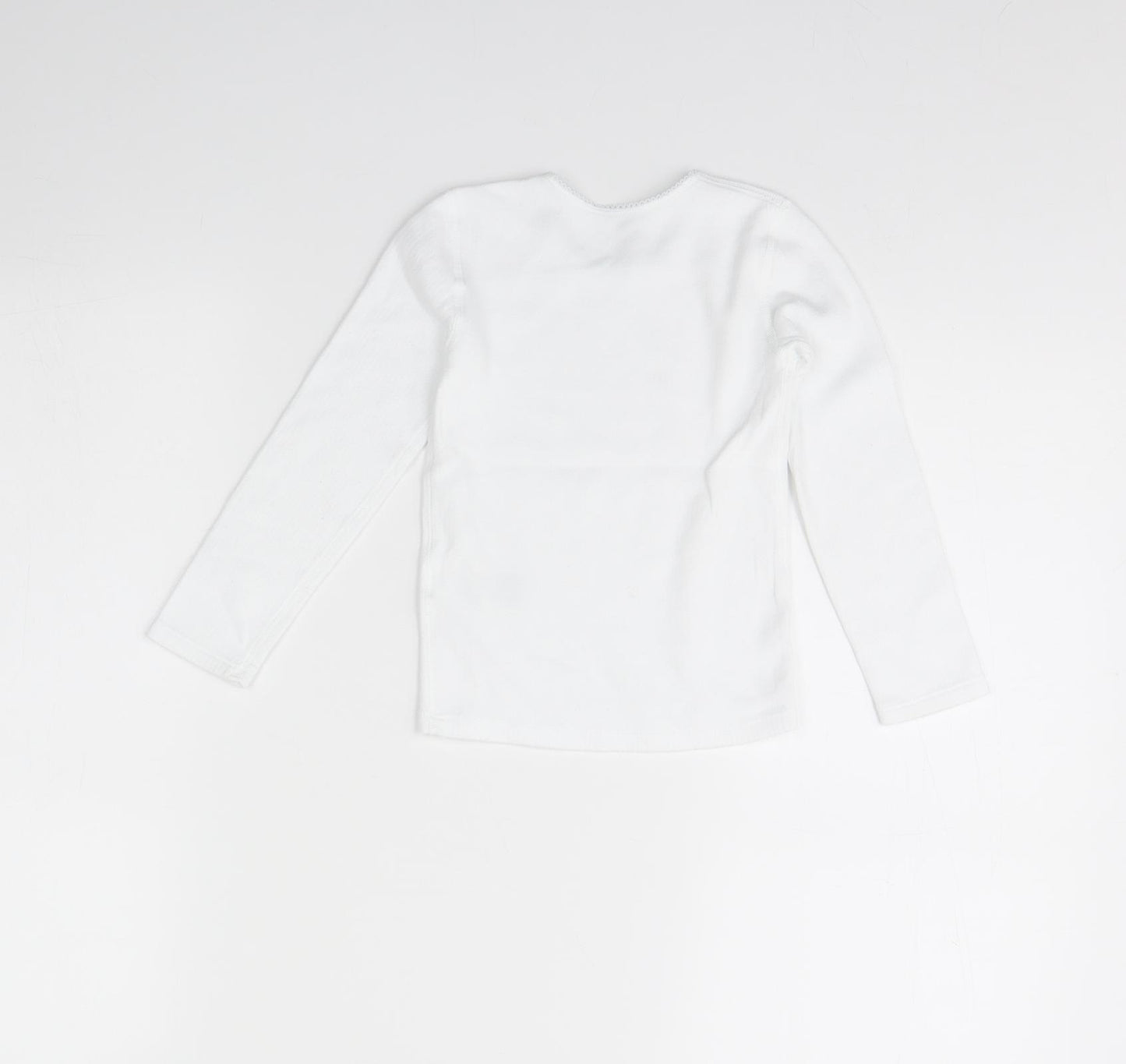 m&s Girls White   Basic T-Shirt Size 3 Years