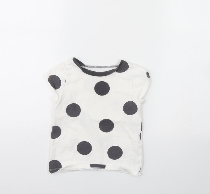 George Girls White Polka Dot Cami Pyjama Top Size 3 Years