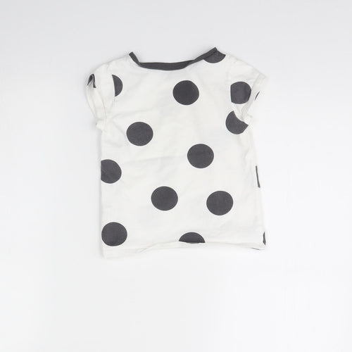 George Girls White Polka Dot  Cami Pyjama Top Size 3 Years