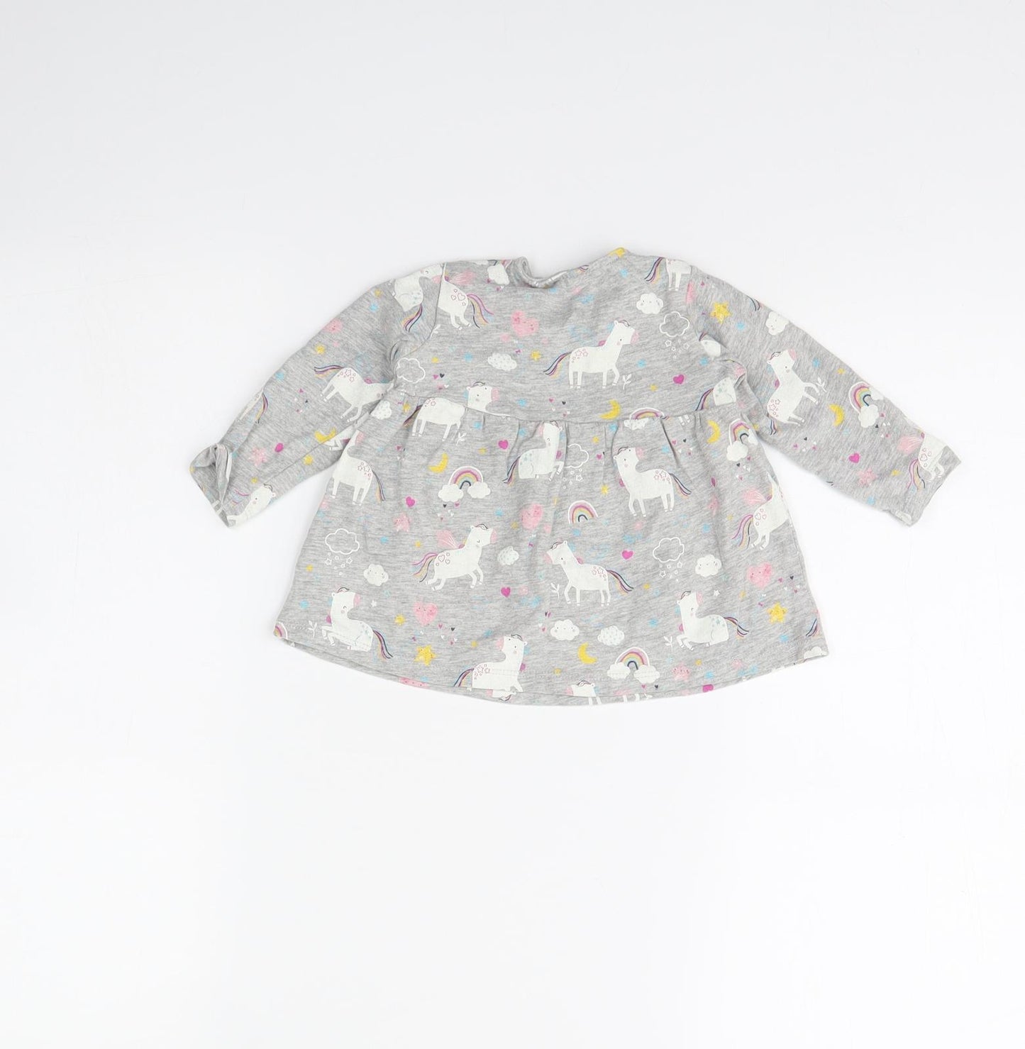 TU  Grey Animal Print  Fit & Flare  Size 3-6 Months  - unicorn