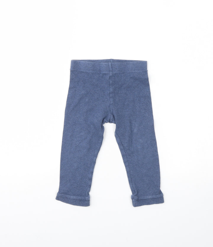 F&F Girls Blue Capri Trousers Size 2 Years