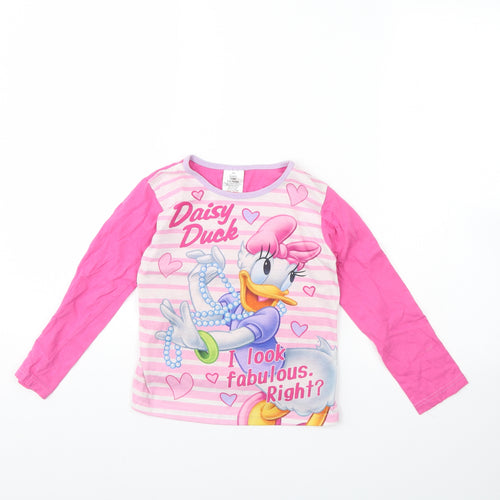 Disney Girls Pink Solid  Cami Pyjama Top Size 5 Years  - Daisy duck