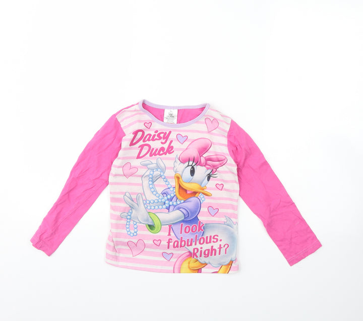 Disney Girls Pink Solid Cami Pyjama Top Size 5 Years - Daisy duck