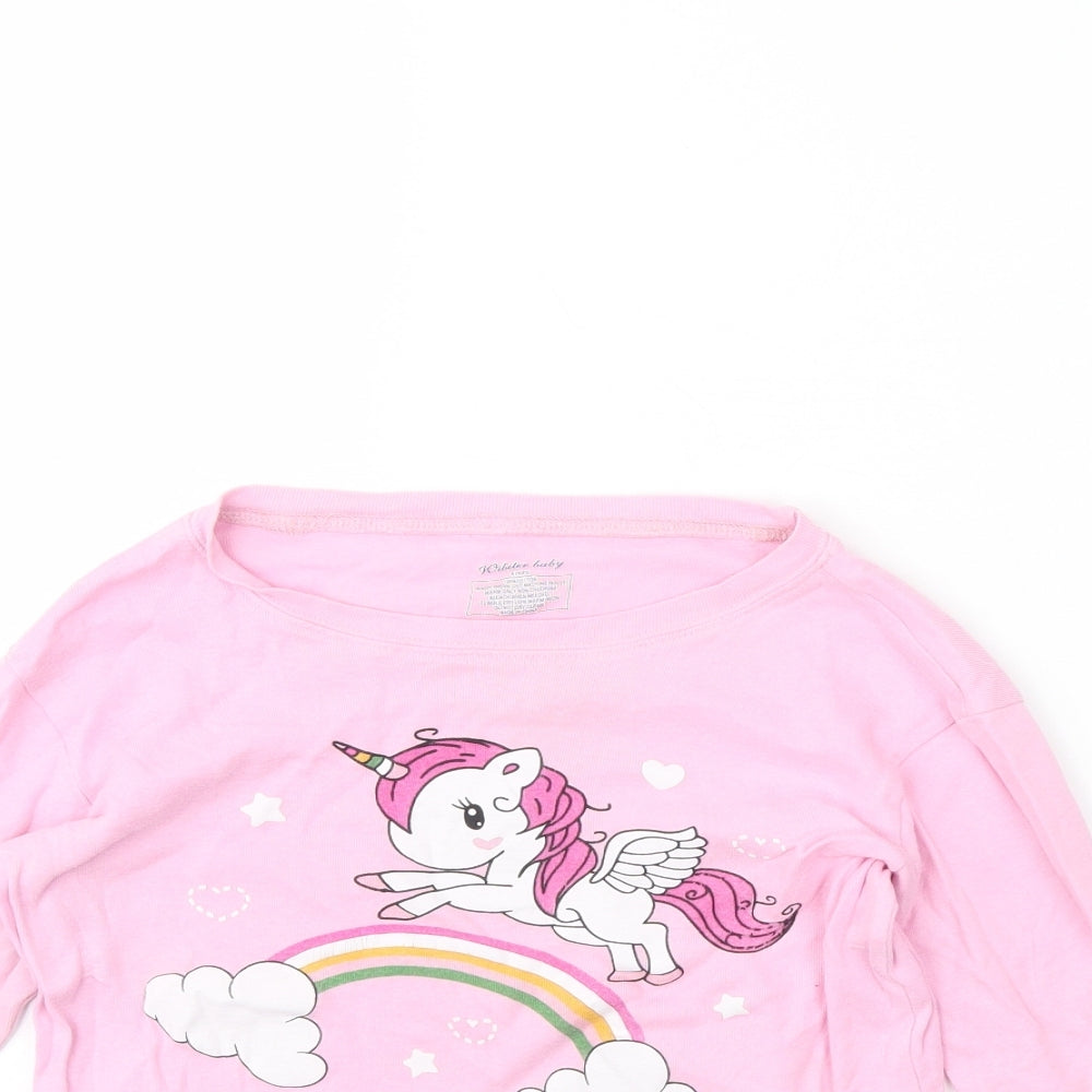 wibiter Girls Pink   Basic T-Shirt Size 8 Years