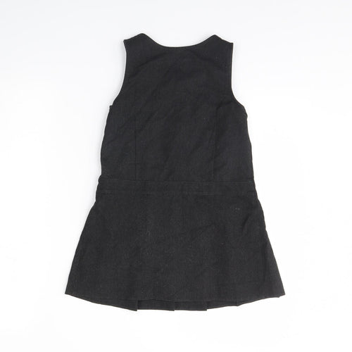 F&F Girls Grey   Pinafore/Dungaree Dress  Size 5 Years