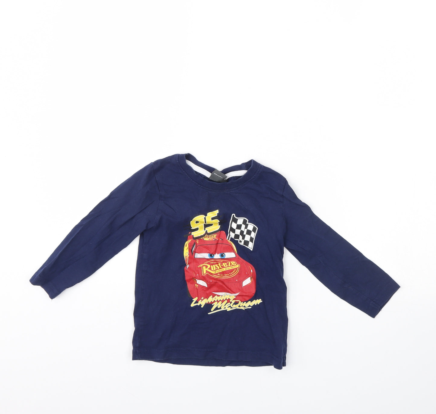 Primark Boys Blue Solid   Pyjama Top Size 3 Years  - Cars