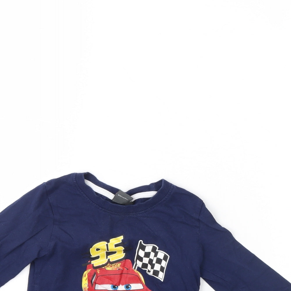Primark Boys Blue Solid   Pyjama Top Size 3 Years  - Cars
