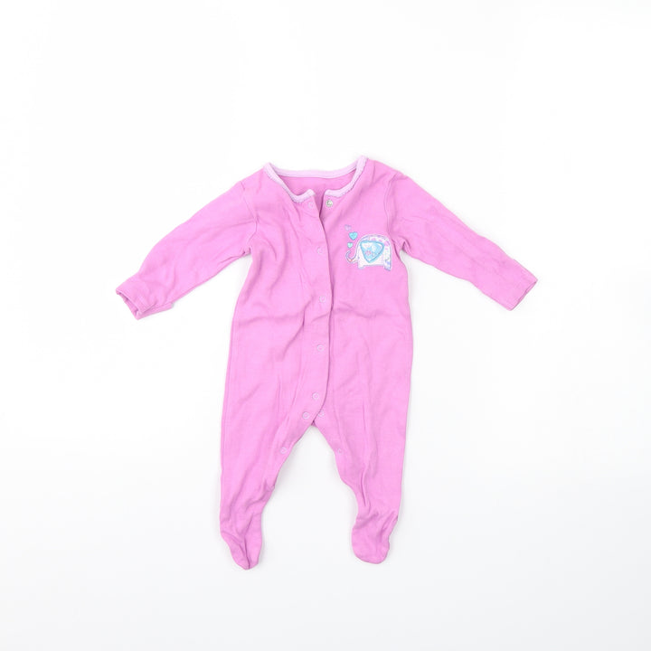 F&F Girls Purple   Babygrow One-Piece Size 0-3 Months