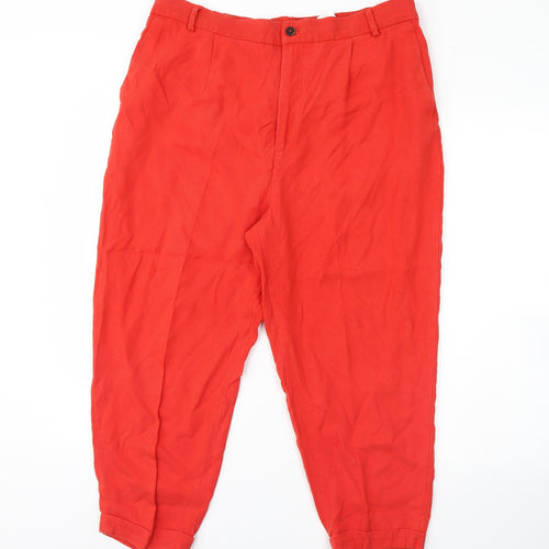 Zara Womens Red   Trousers  Size XL L27 in