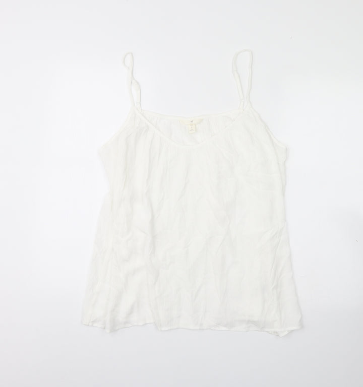 H&M Womens White Basic Tank Size L