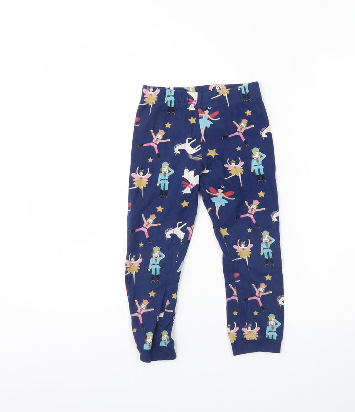 m&s Girls Blue Animal Print Cami Pyjama Pants Size 4 Years