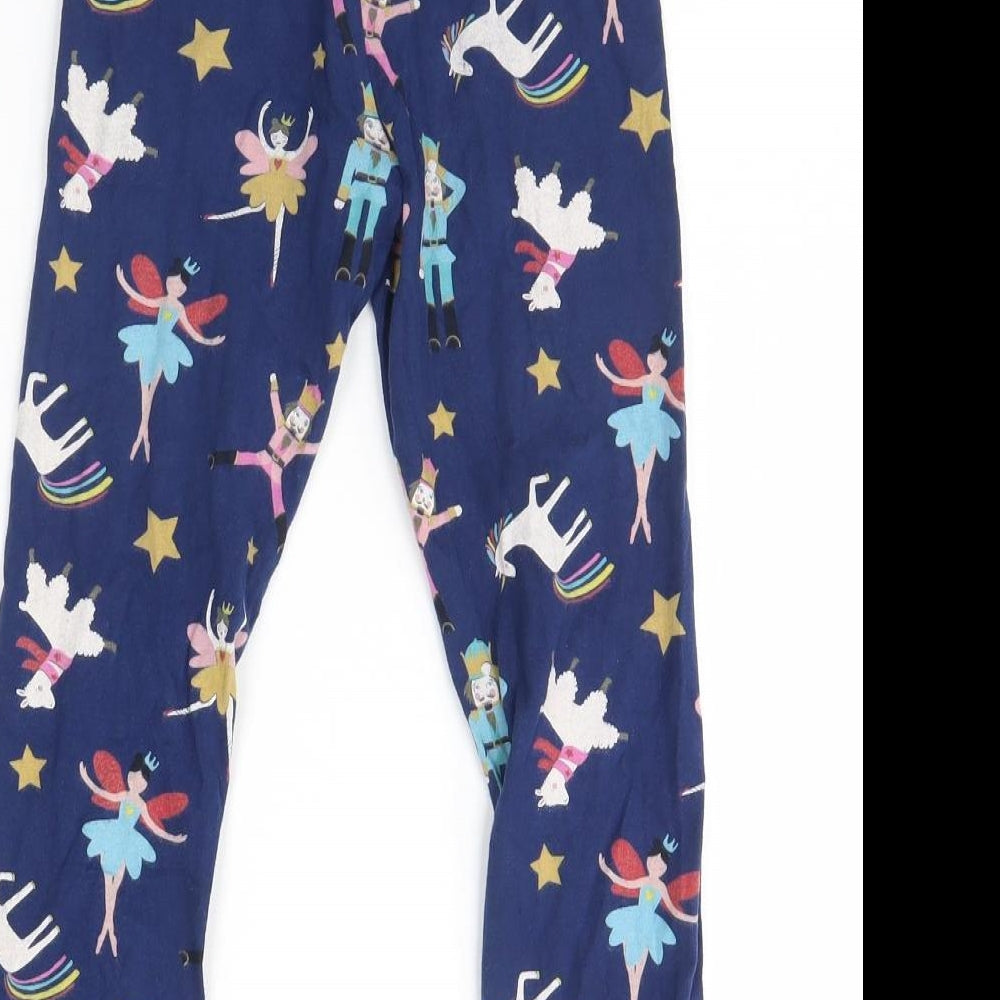 m&s Girls Blue Animal Print  Cami Pyjama Pants Size 4 Years