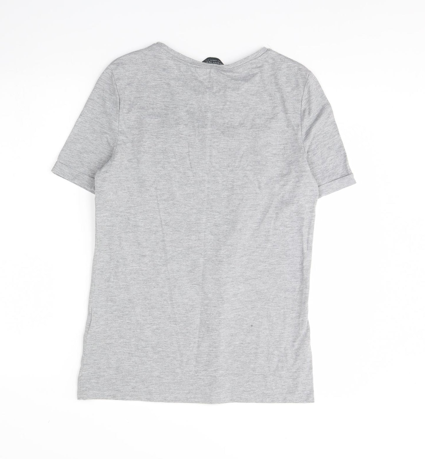 Dorothy Perkins Womens Grey   Basic T-Shirt Size 12  - LOVE