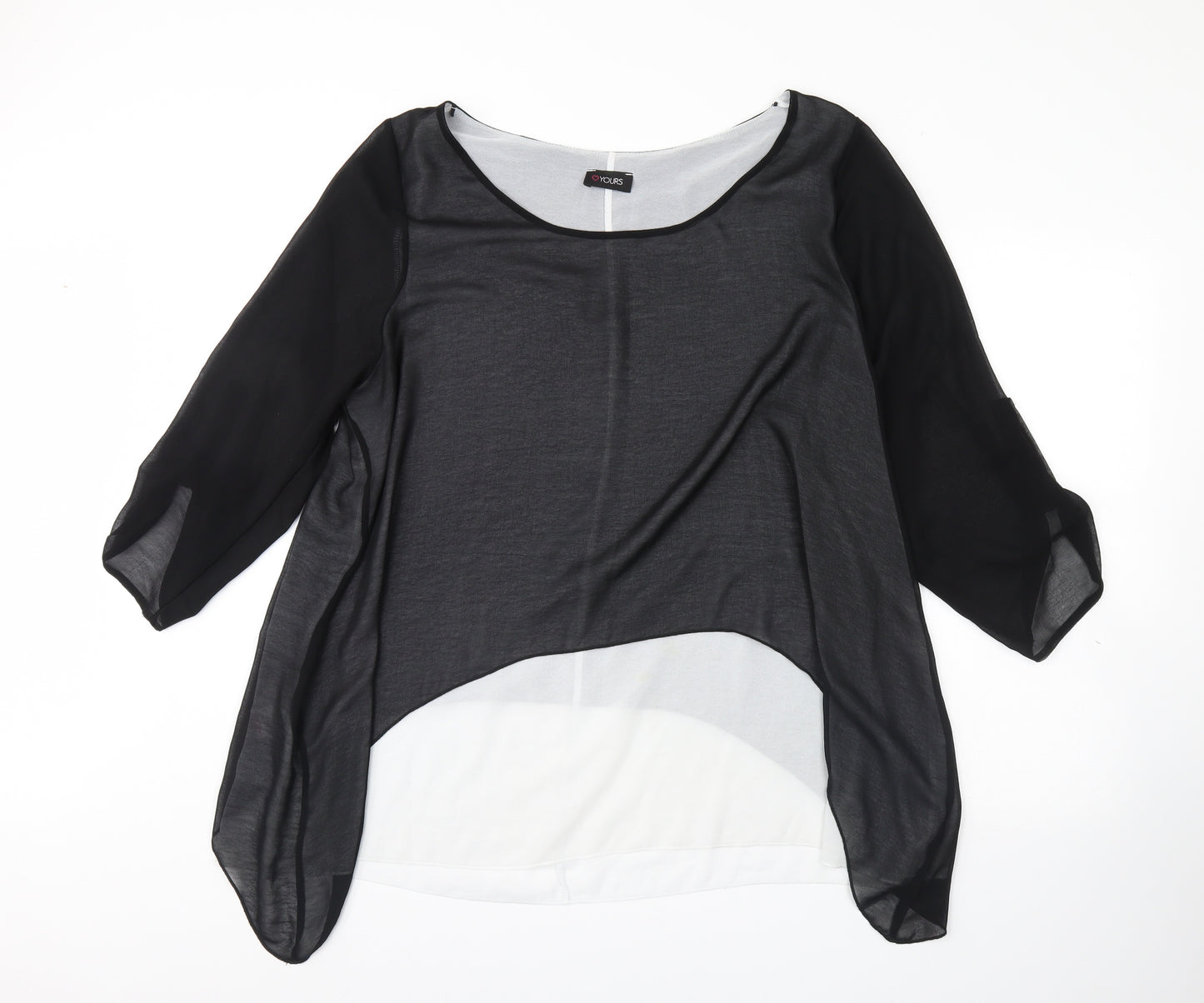 Yours Womens Black   Basic Blouse Size 24