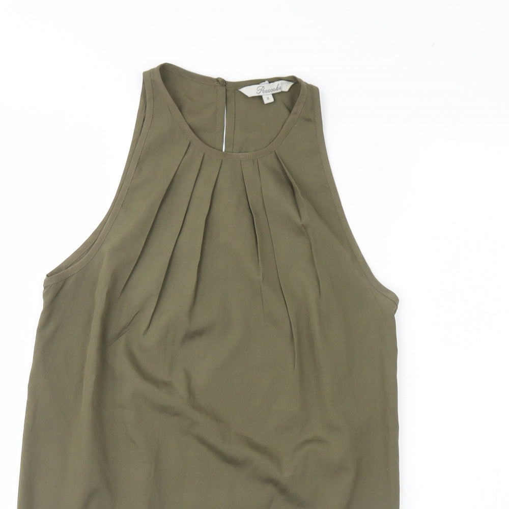 Peacocks Womens Green   Basic Tank Size 8