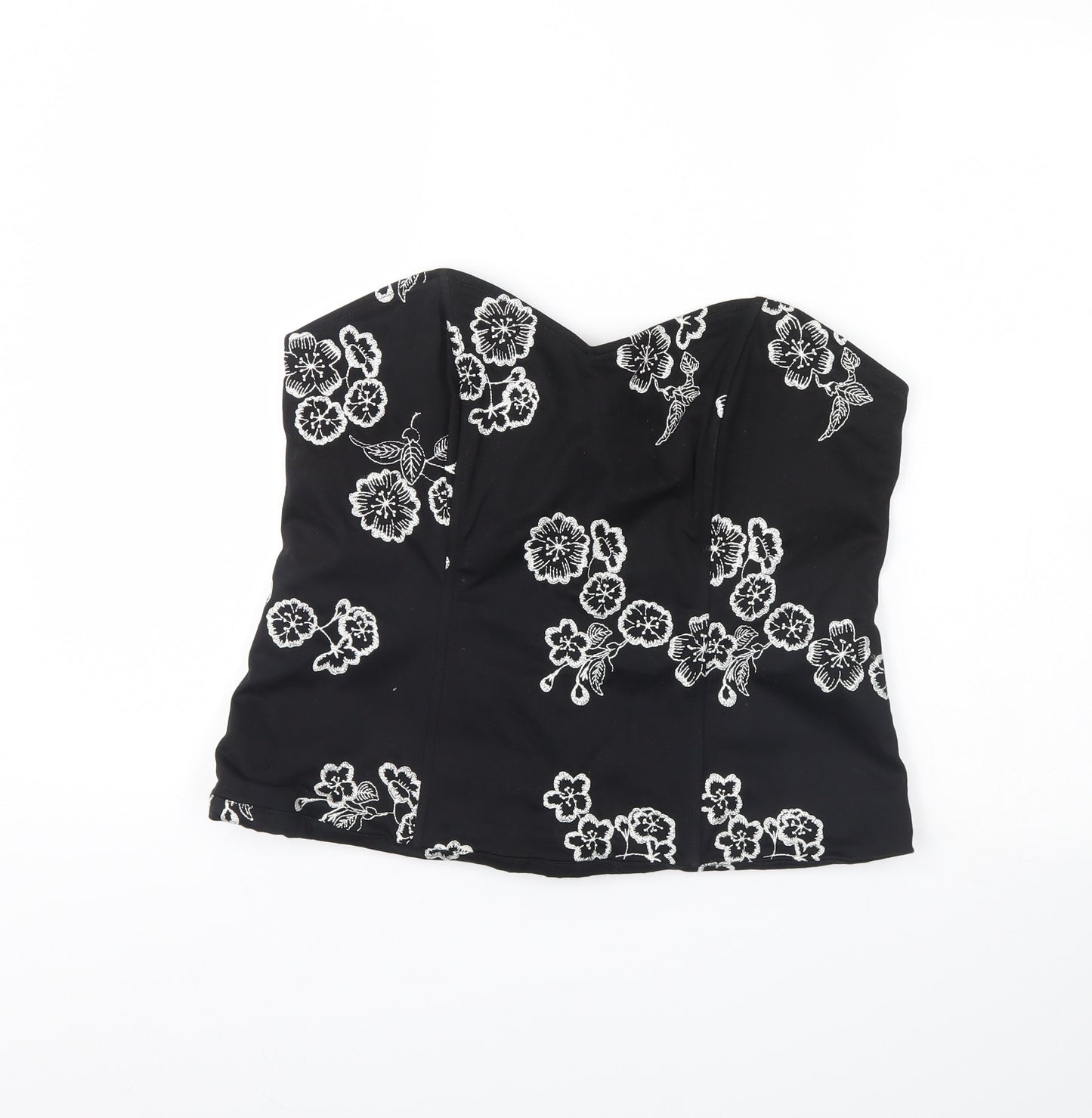 NEXT Womens Black Floral  Basic Tank Size 16