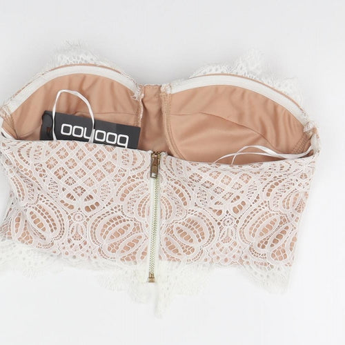 Boohoo Womens Brown   Cropped Tank Size M