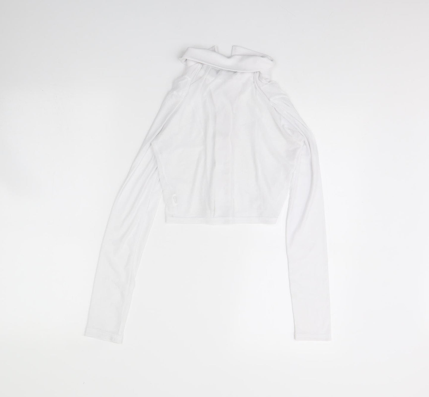 PRETTYLITTLETHING Womens White   Basic Button-Up Size 8